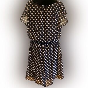 Pretty Offset Dot Dress